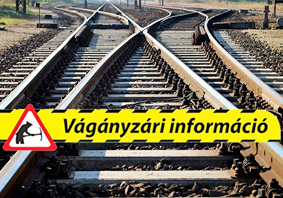 Vágányzári információ